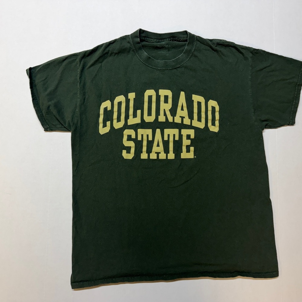 Fanatics Colorado State Rams Large Dark Green and Gold T-Shirt